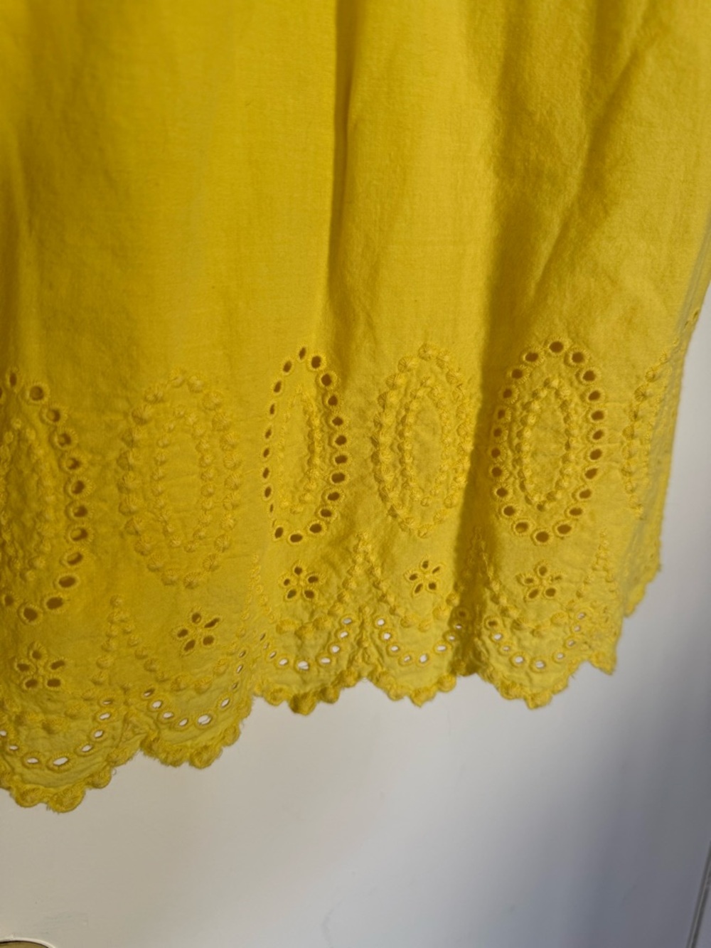 Sunny Yellow Eyelet Hem Sundress - Picture 3 of 3